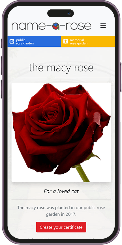 Example name-a-rose page
